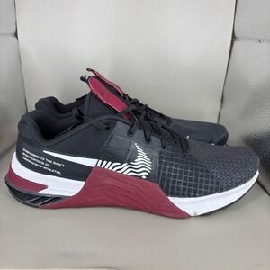 Nike Metcon 8 Mens Training Shoes Black Burgundy DV4382-011 Size 12.5